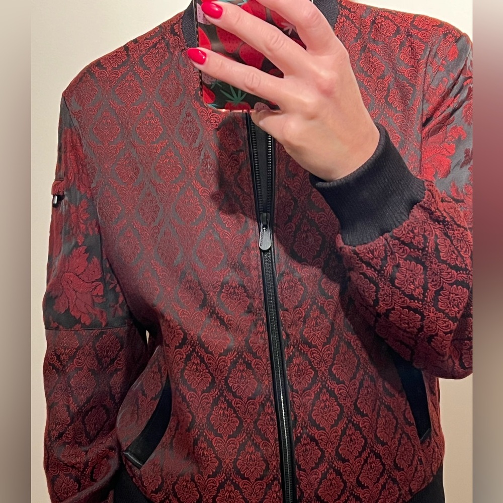 Cinq A Sept Brocade Bomber Jacket